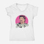 Daddie-Womens-V-Neck-Tee-Geekydog