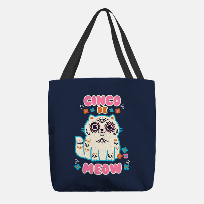 Cinco De Meow-None-Basic Tote-Bag-Weird & Punderful