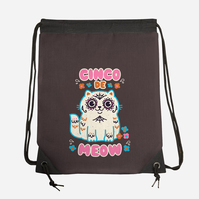 Cinco De Meow-None-Drawstring-Bag-Weird & Punderful