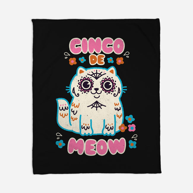 Cinco De Meow-None-Fleece-Blanket-Weird & Punderful