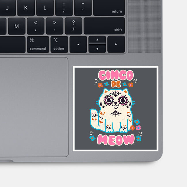 Cinco De Meow-None-Glossy-Sticker-Weird & Punderful