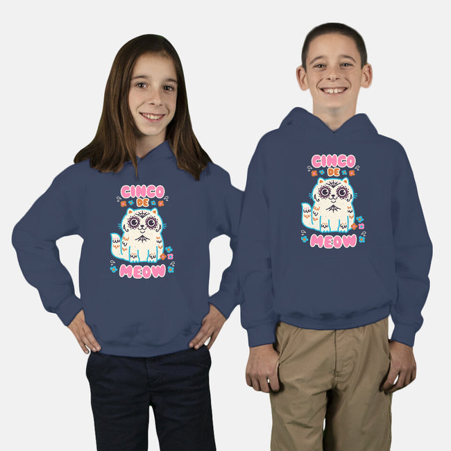 Cinco De Meow-Youth-Pullover-Sweatshirt-Weird & Punderful