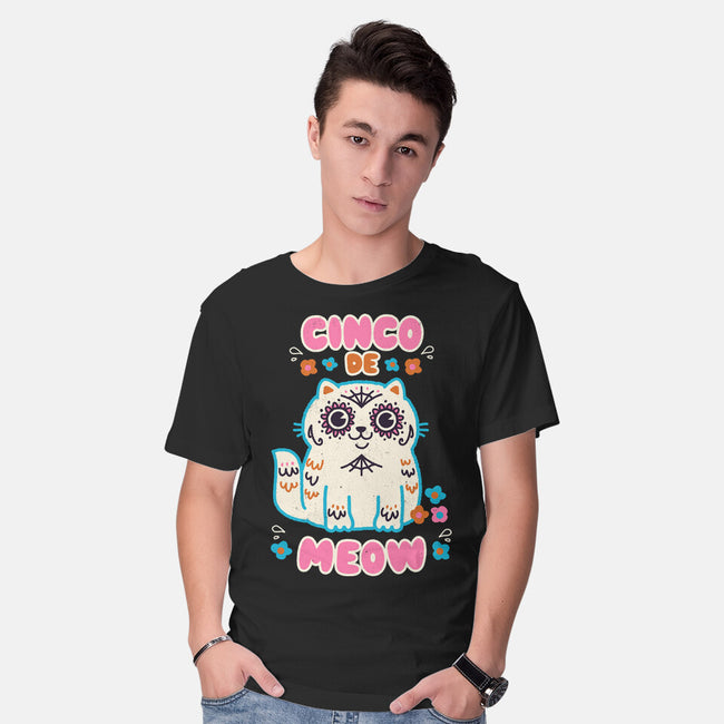 Cinco De Meow-Mens-Basic-Tee-Weird & Punderful