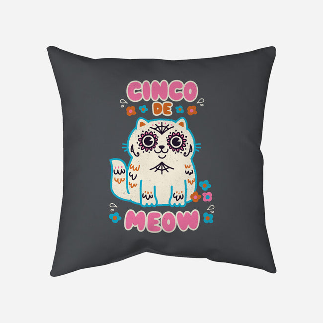 Cinco De Meow-None-Removable Cover w Insert-Throw Pillow-Weird & Punderful