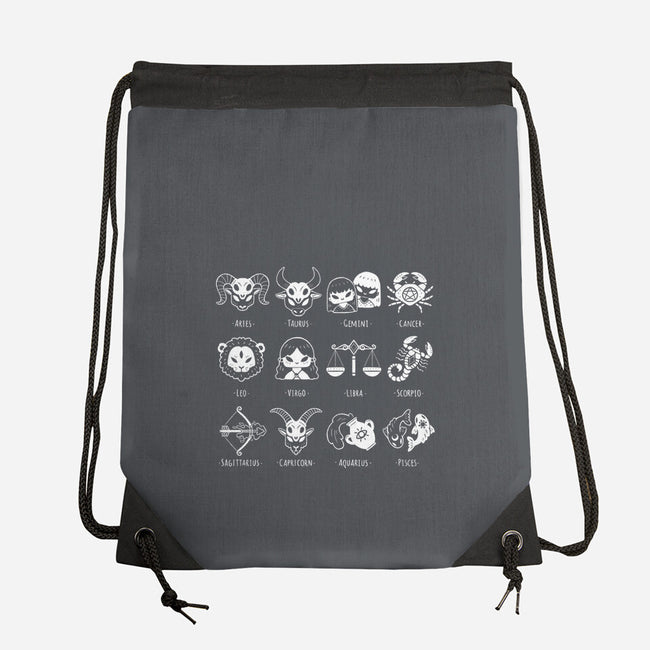 Black Zodiac-None-Drawstring-Bag-xMorfina