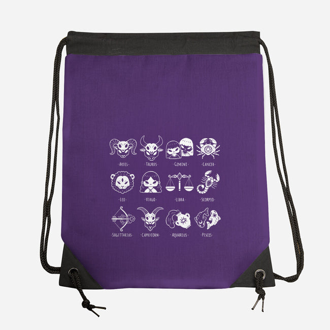 Black Zodiac-None-Drawstring-Bag-xMorfina
