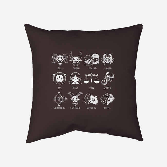 Black Zodiac-None-Removable Cover w Insert-Throw Pillow-xMorfina