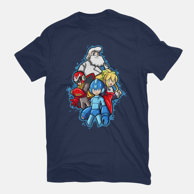 My Robot Family-Mens-Heavyweight-Tee-nickzzarto