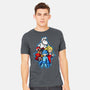My Robot Family-Mens-Heavyweight-Tee-nickzzarto