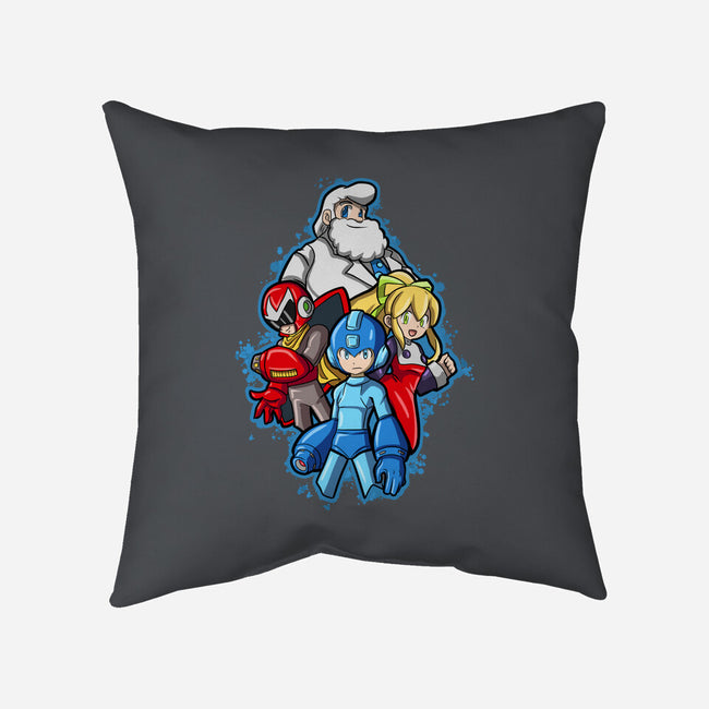 My Robot Family-None-Removable Cover w Insert-Throw Pillow-nickzzarto