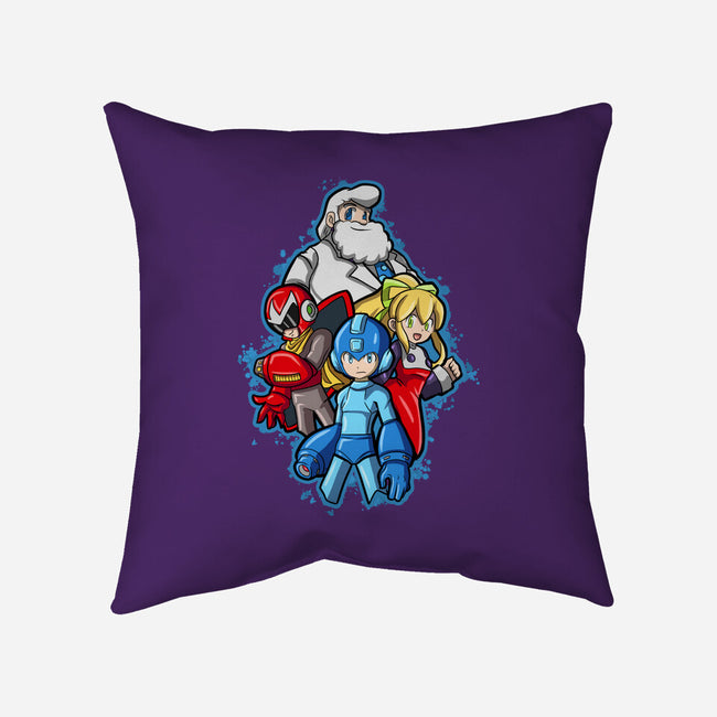 My Robot Family-None-Removable Cover w Insert-Throw Pillow-nickzzarto