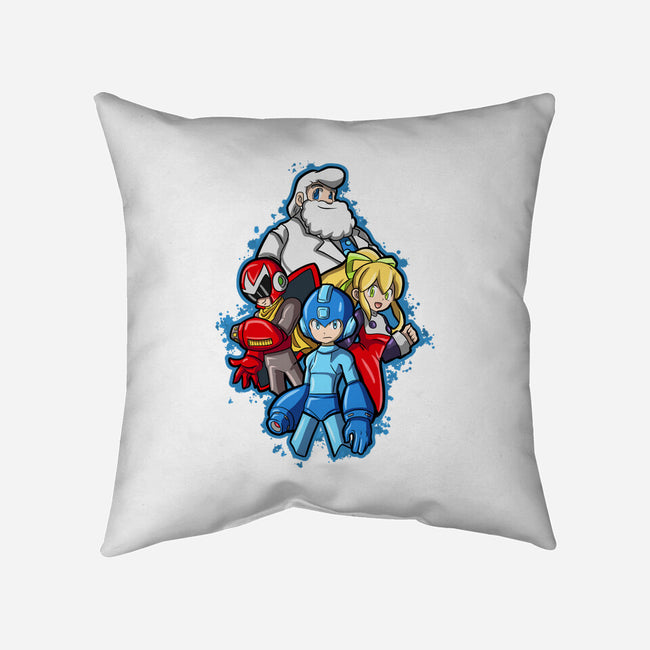 My Robot Family-None-Removable Cover w Insert-Throw Pillow-nickzzarto