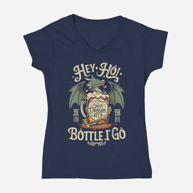 A Dragon's Pint-Womens-V-Neck-Tee-Snouleaf