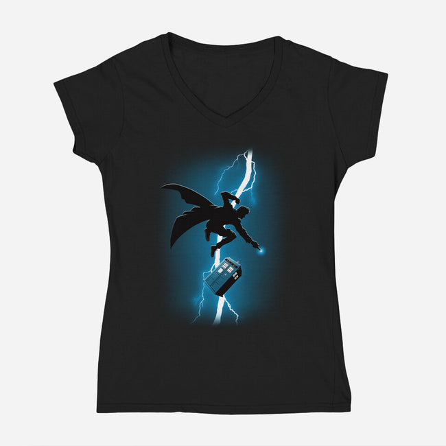 The Doctor's Return-Womens-V-Neck-Tee-Art_Of_One
