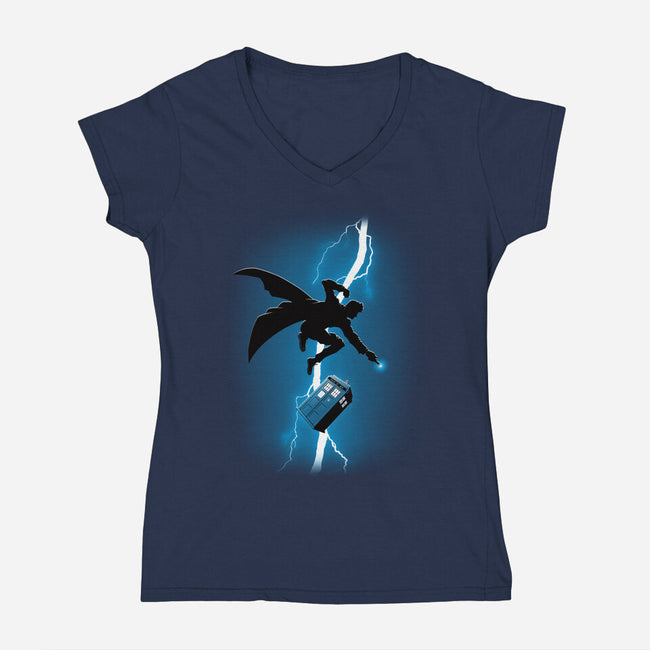 The Doctor's Return-Womens-V-Neck-Tee-Art_Of_One