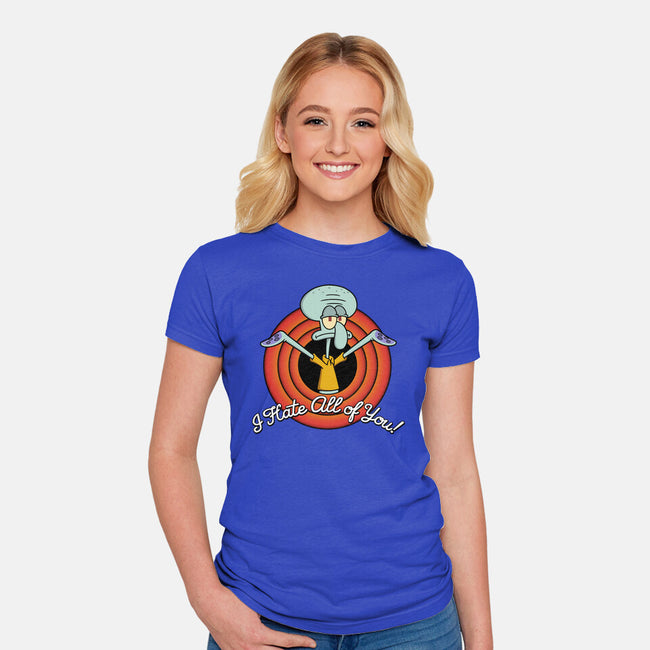 I Hate All Of You Folks-Womens-Fitted-Tee-Barbadifuoco