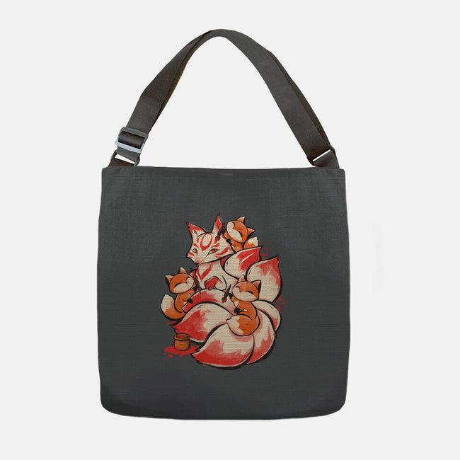The Kitsune Tattoo-None-Adjustable Tote-Bag-ricolaa