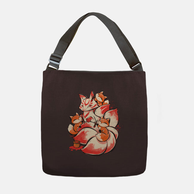 The Kitsune Tattoo-None-Adjustable Tote-Bag-ricolaa
