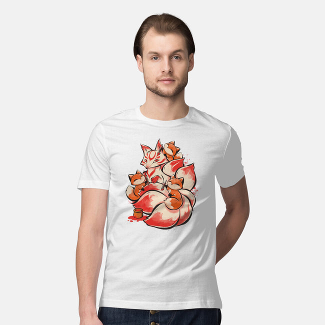 The Kitsune Tattoo-Mens-Premium-Tee-ricolaa