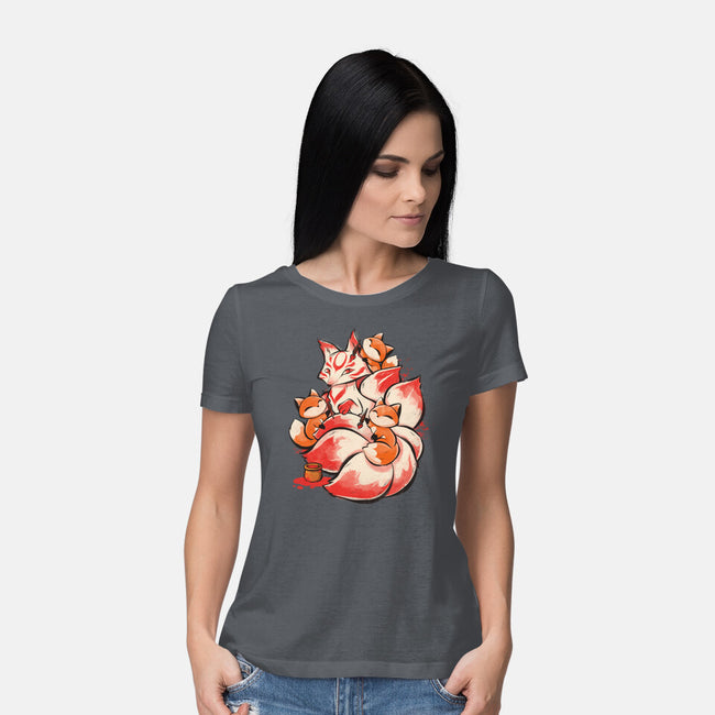 The Kitsune Tattoo-Womens-Basic-Tee-ricolaa