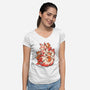 The Kitsune Tattoo-Womens-V-Neck-Tee-ricolaa