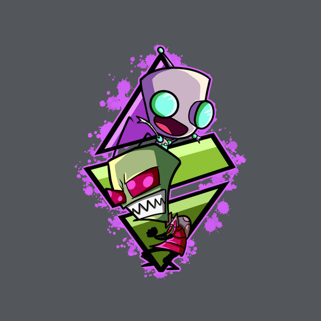 Invader And Robot-None-Drawstring-Bag-nickzzarto
