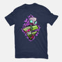Invader And Robot-Womens-Basic-Tee-nickzzarto