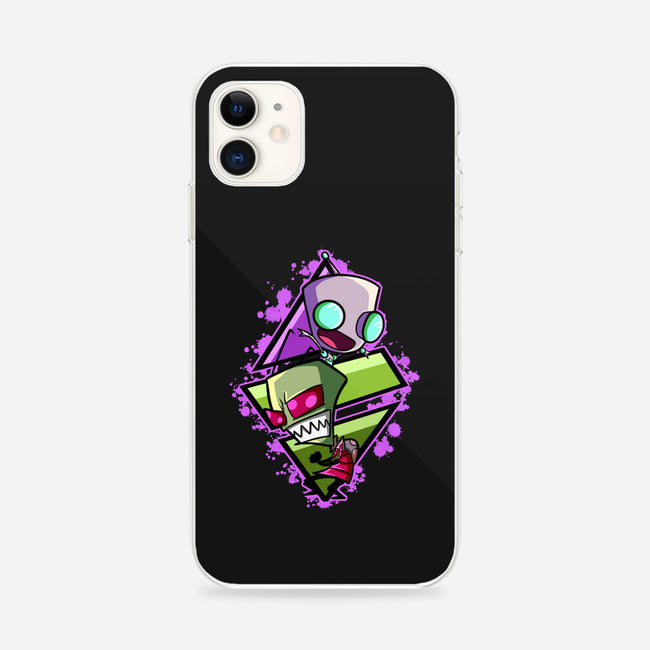 Invader And Robot-iPhone-Snap-Phone Case-nickzzarto