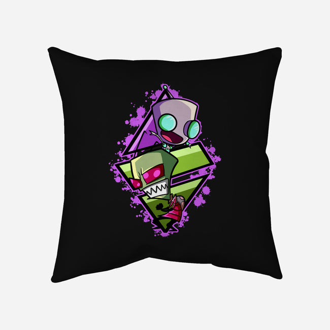 Invader And Robot-None-Removable Cover w Insert-Throw Pillow-nickzzarto
