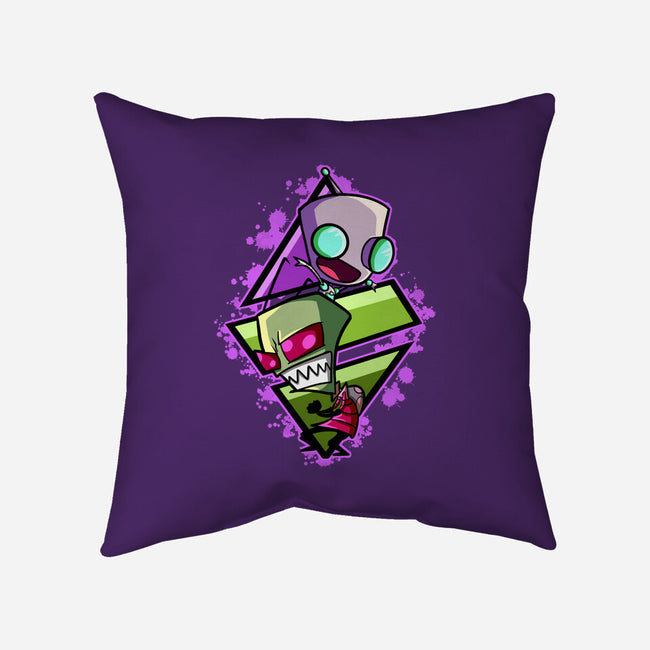 Invader And Robot-None-Removable Cover w Insert-Throw Pillow-nickzzarto
