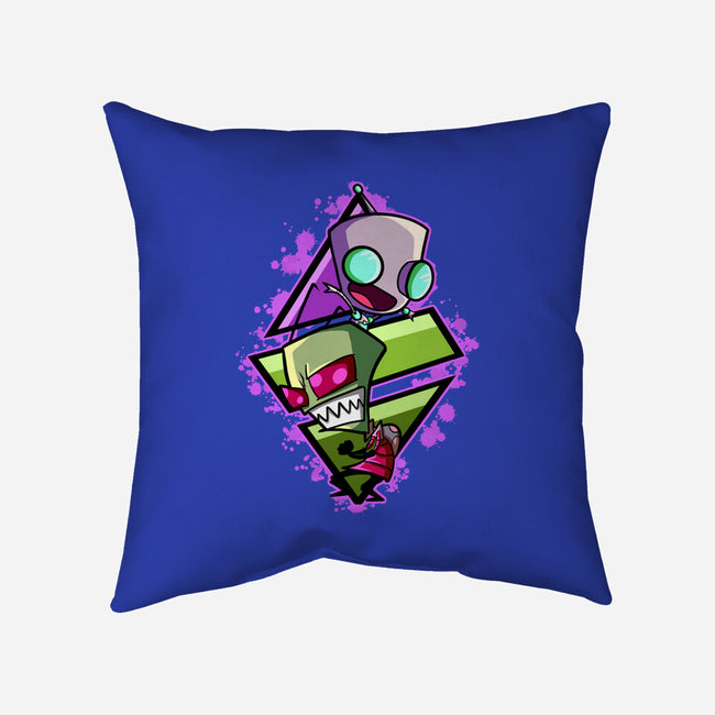 Invader And Robot-None-Removable Cover w Insert-Throw Pillow-nickzzarto
