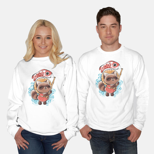 Koinobori Tanuki-Unisex-Crew Neck-Sweatshirt-ricolaa