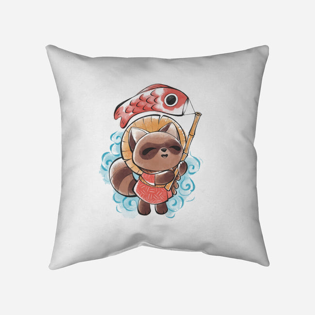 Koinobori Tanuki-None-Removable Cover w Insert-Throw Pillow-ricolaa
