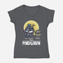 The Pandalorian-Womens-V-Neck-Tee-zascanauta
