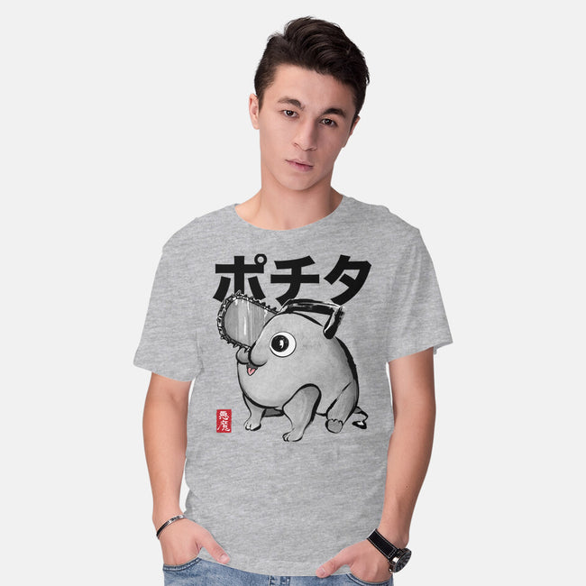 Chainsaw Devil Sumi-e-Mens-Basic-Tee-DrMonekers