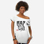 Chainsaw Devil Sumi-e-Womens-Off Shoulder-Tee-DrMonekers