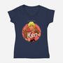 He's Ken Too-Womens-V-Neck-Tee-Diegobadutees