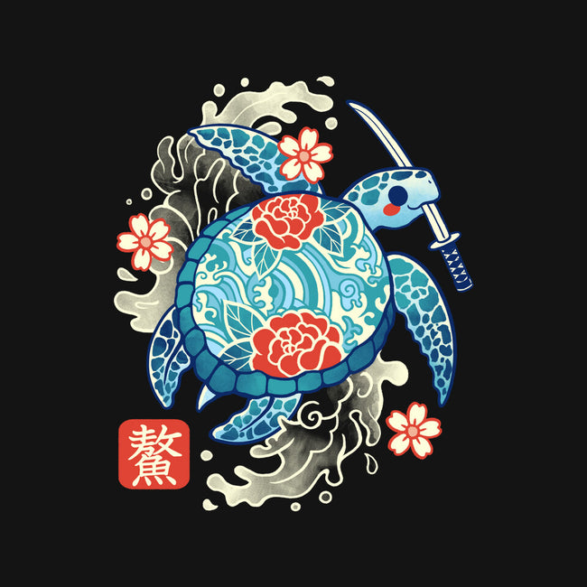 Japanese Sea Turtle-None-Removable Cover w Insert-Throw Pillow-NemiMakeit