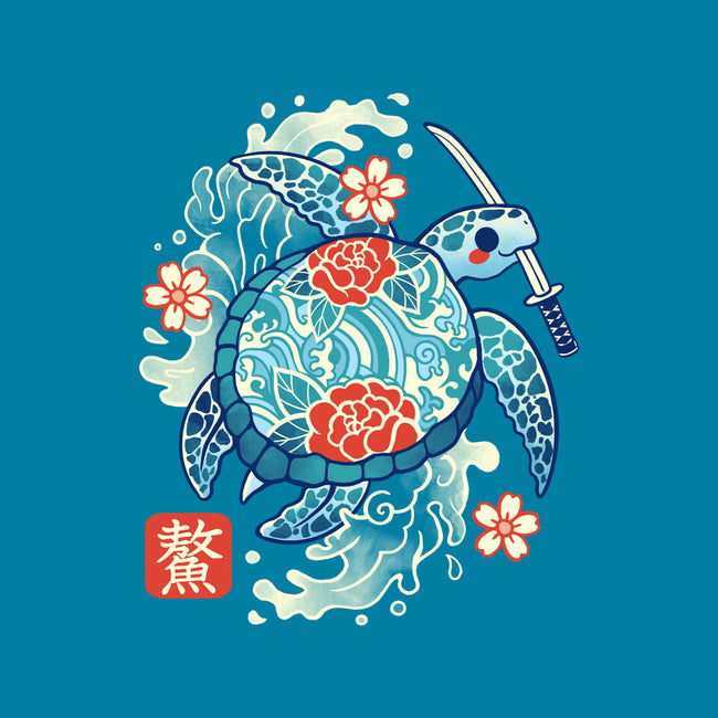 Japanese Sea Turtle-None-Removable Cover w Insert-Throw Pillow-NemiMakeit