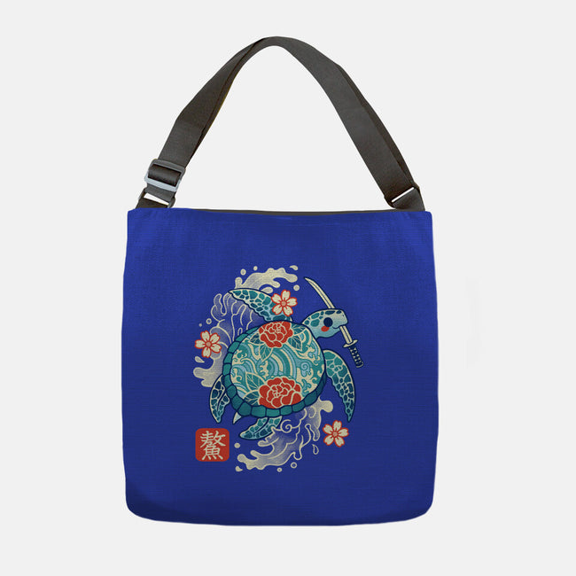 Japanese Sea Turtle-None-Adjustable Tote-Bag-NemiMakeit