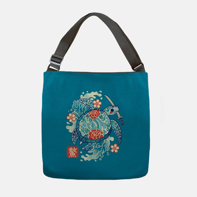 Japanese Sea Turtle-None-Adjustable Tote-Bag-NemiMakeit