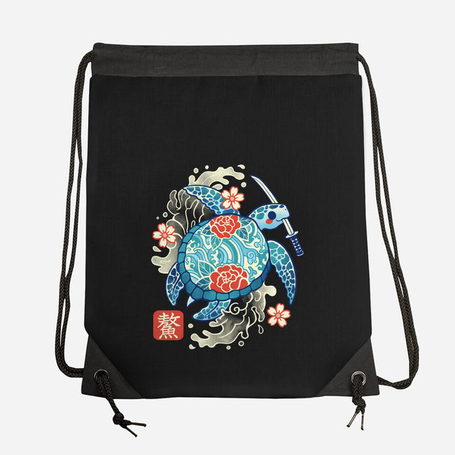 Japanese Sea Turtle-None-Drawstring-Bag-NemiMakeit