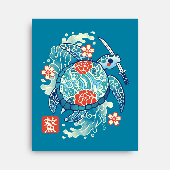 Japanese Sea Turtle-None-Stretched-Canvas-NemiMakeit