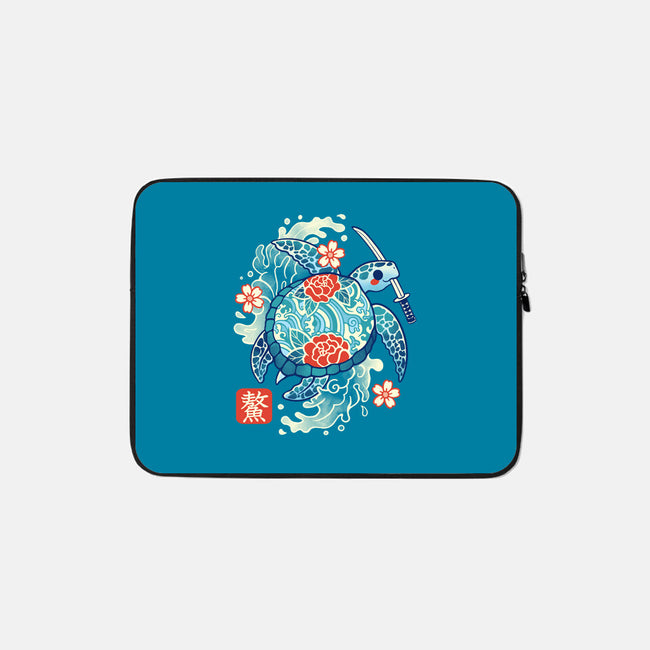 Japanese Sea Turtle-None-Zippered-Laptop Sleeve-NemiMakeit