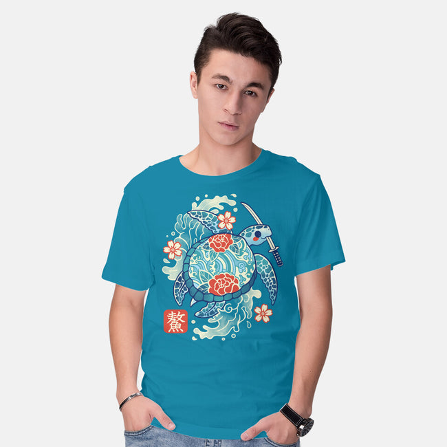 Japanese Sea Turtle-Mens-Basic-Tee-NemiMakeit