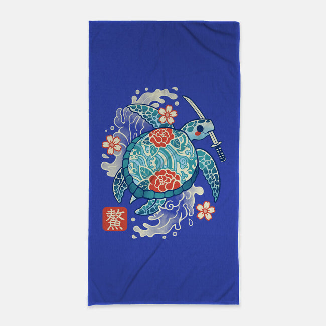 Japanese Sea Turtle-None-Beach-Towel-NemiMakeit