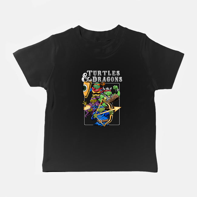 Turtles And Dragons-Baby-Basic-Tee-Andriu