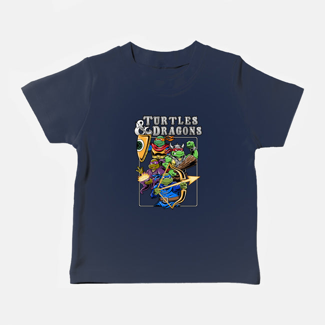 Turtles And Dragons-Baby-Basic-Tee-Andriu