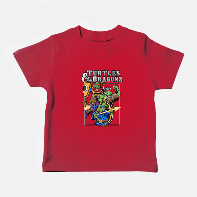 Turtles And Dragons-Baby-Basic-Tee-Andriu