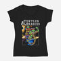Turtles And Dragons-Womens-V-Neck-Tee-Andriu